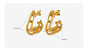 B廠-個性鏤空三角形耳環女2023年新款小眾設計黃銅材質高級感氣質耳釘「F722」23.03-1 - 安蘋飾品批發