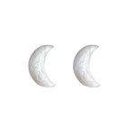 A廠-[白月光]925銀針鍍14K手工滴釉月亮耳釘氣質個性甜美耳環「B-954」23.03-4 - 安蘋飾品批發