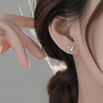 D廠-S925純銀蝴蝶耳釘女2023年新款潮輕奢小眾耳飾本命年「YC7577E」23.02-3 - 安蘋飾品批發