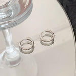 D廠-S925純銀菱面鑲鑽耳扣簡約2023年小眾設計感銀飾女通勤風耳釘「YC7784E」23.03-3 - 安蘋飾品批發